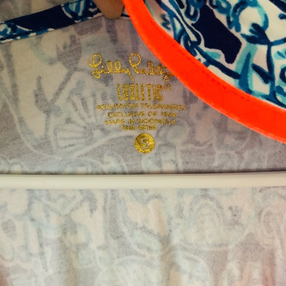 Lilly Pulitzer Gabi Luxletic Popover Hoodie UPF 50+ Small Get Trunky Elephant - Picture 5 of 5